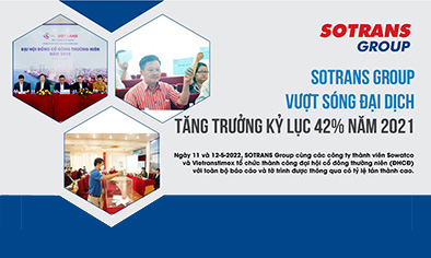 SOTRANS vượt sóng đại dịch tăng trưởng kỷ lục 42% năm 2021 – SOTRANS